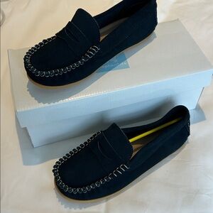 Elephantito boys navy Moccasin-Style Shoes